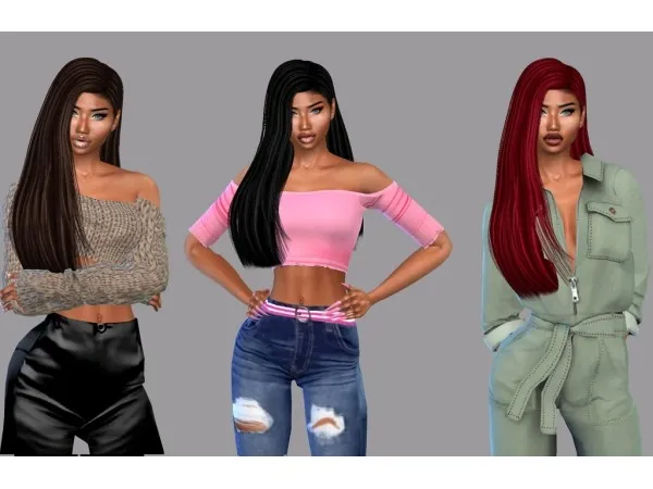 Alpha teenageeaglerunner2 Leah Lillith Mija Hair Recolor by simsfinds - The Sims 4 Custom Content