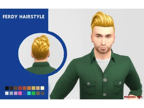 Maxis Match ferdianasims Ferdy Hairstyle by simsfinds - The Sims 4 Custom Content