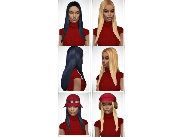 Maxis Match birksche NaomisLongStraightHair by simsfinds - The Sims 4 Custom Content