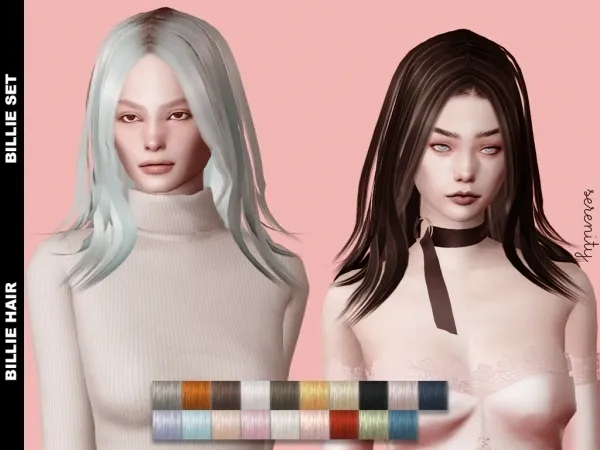 Alpha Billie Hair by serenity-cc - The Sims 4 Custom Content