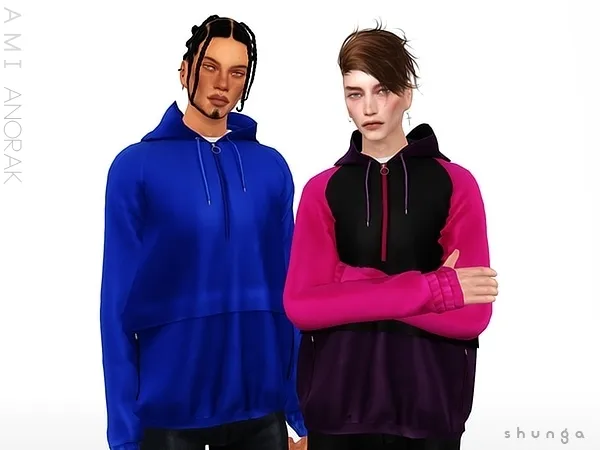 Alpha SHUNGA AMI Anorak by shunga - The Sims 4 Custom Content