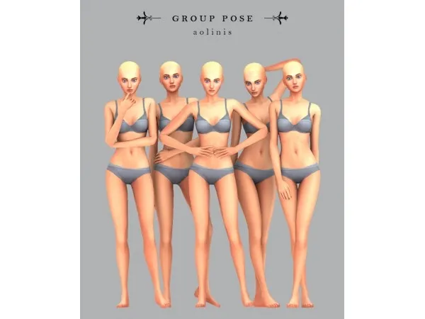 Alpha aolinis Group Pose 08 by simsfinds - The Sims 4 Custom Content