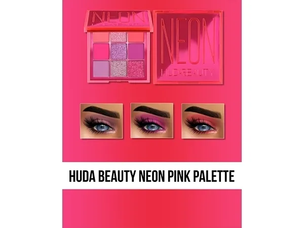 Mix HUDA BEAUTY NEON PINK PALETTE - The Sims 4 Custom Content