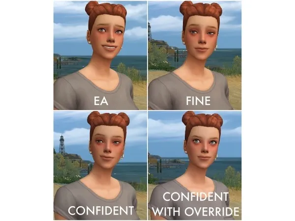 Maxis Match floppant Shimrods Facial Overlays Less Smiling FIX by simsfinds - The Sims 4 Custom Content