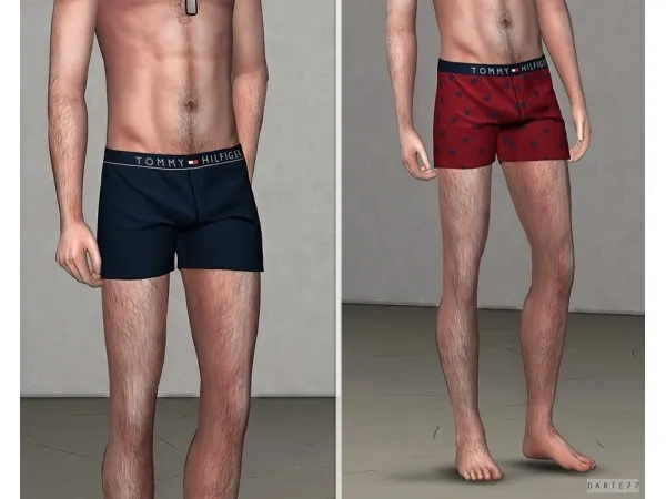 Alpha darte77 Tommy Hilfiger Slim Boxer Shorts by simsfinds - The Sims 4 custom content