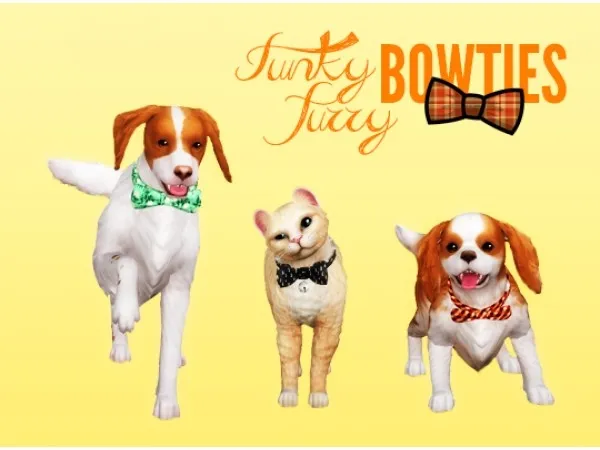 Maxis Match Funky Furry Bowties by simsfinds - The Sims 4 Custom Content