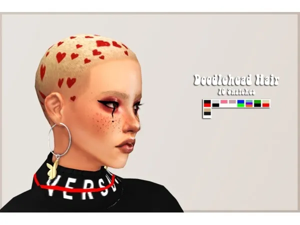 Maxis Match simbarf doodle head hair - The Sims 4 Custom Content