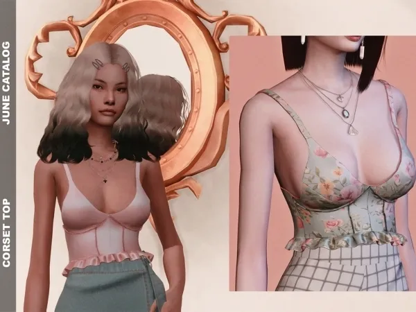 Alpha Corset Top by serenity-cc - The Sims 4 Custom Content