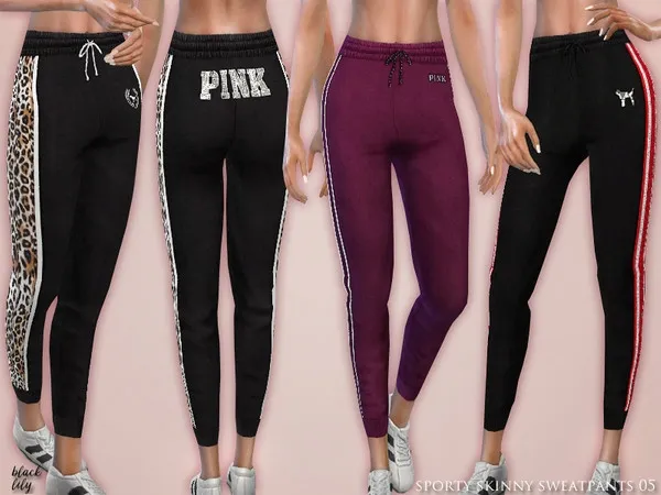 Maxis Match Sporty Skinny Sweatpants 05 by thesimsresource - The Sims 4 Custom Content