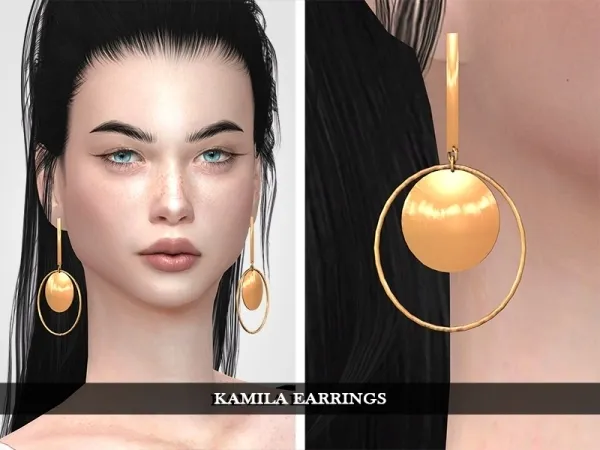 Alpha Kamila Earrings by grafity-cc - The Sims 4 Custom Content