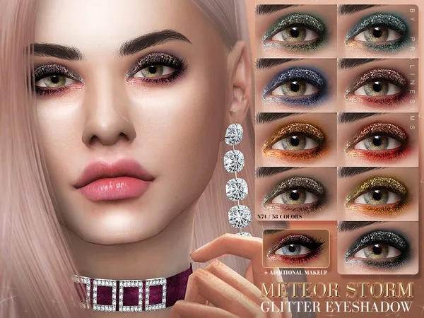 Alpha METEOR STORM Glitter Eyeshadow N74 - The Sims 4 Custom Content