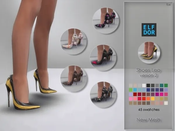 Alpha Shoes Leo version 2 by elfdor - The Sims 4 Custom Content