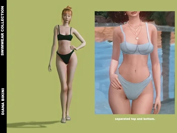 Alpha Diana Bikini by serenity-cc - The Sims 4 Custom Content