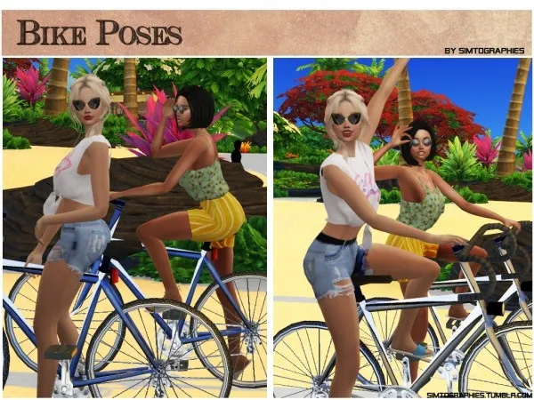 Alpha Bike Poses by simtographies - The Sims 4 Custom Content