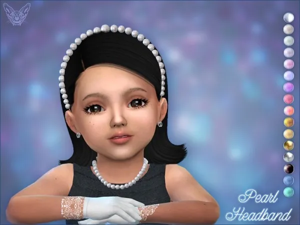 Alpha Pearl Headband For Toddlers by giuliettasims - The Sims 4 Custom Content