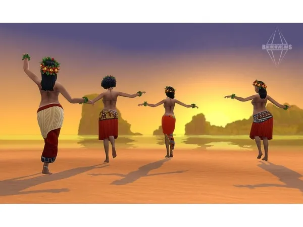 Maxis Match Hawaiian dance pose pack by simsfinds - The Sims 4 Custom Content