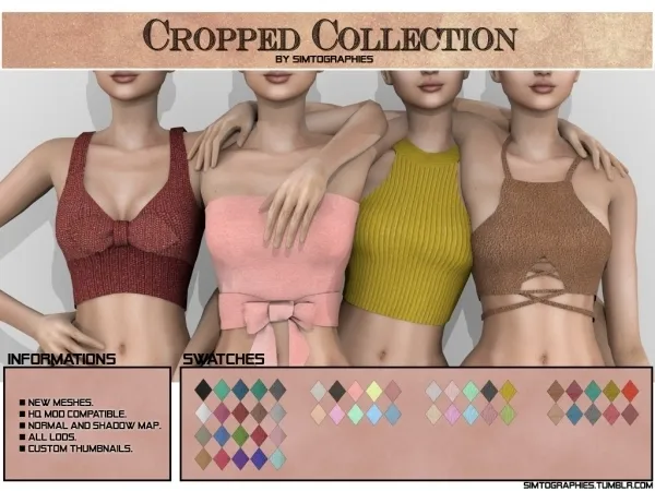 Alpha Cropped Collection by simtographies - The Sims 4 Custom Content