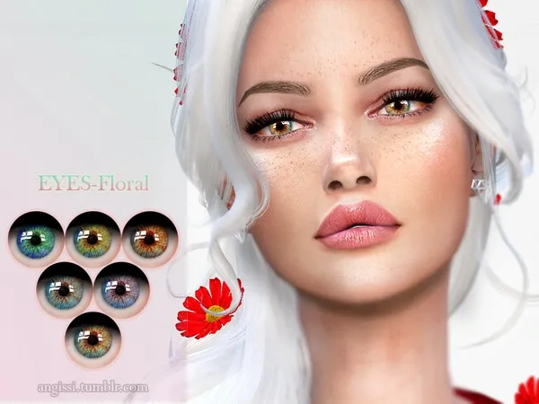 Alpha EYES Floral - The Sims 4 Custom Content