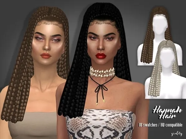 Maxis Match Hannah Hair by grafity-cc - The Sims 4 Custom Content
