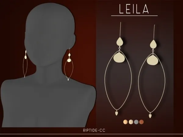 Alpha Leila Earrings - The Sims 4 Custom Content