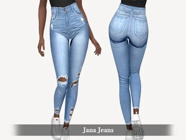 Alpha Jana Jeans by grafity-cc - The Sims 4 Custom Content