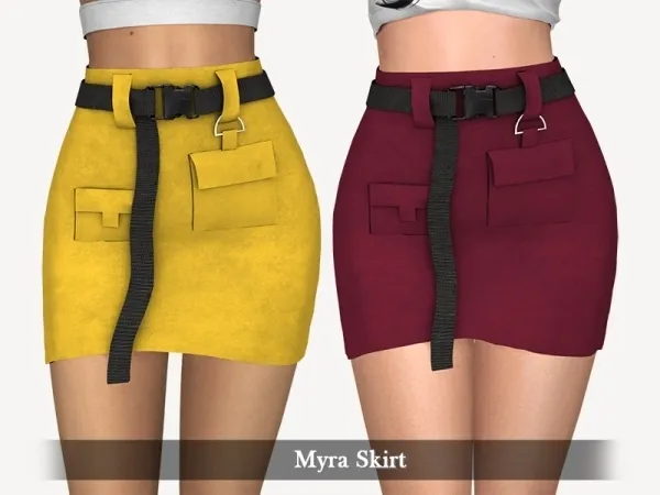 Alpha Myra Skirt by grafity-cc - The Sims 4 Custom Content
