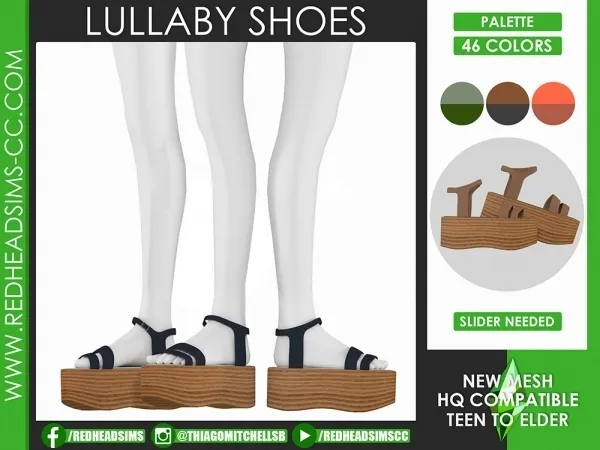 Alpha LULLABY SHOES FEMALE by redheadsims - The Sims 4 custom content