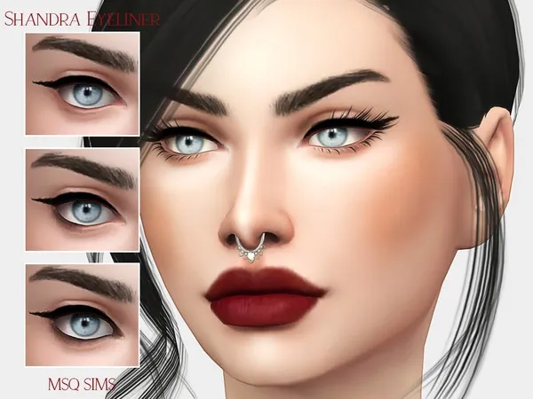 Alpha Shandra Eyeliner by thesimsresource - The Sims 4 Custom Content