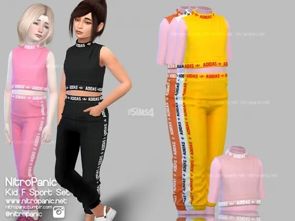 Alpha Kid F Sport Set (TOP) by nitropanic - The Sims 4 Custom Content