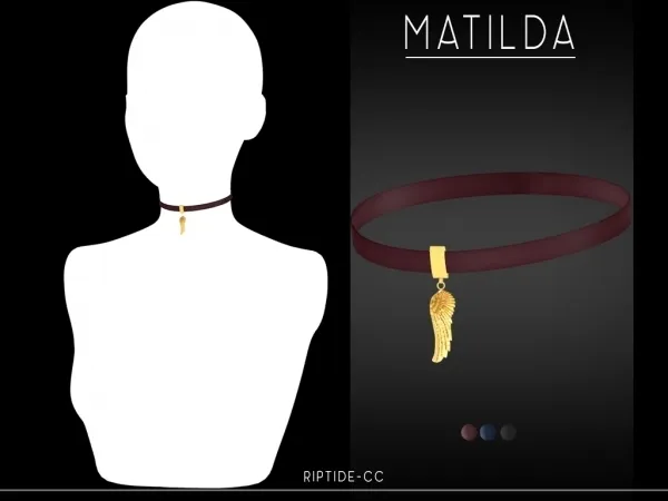 Maxis Match Matilda Choker by riptide-cc - The Sims 4 Custom Content