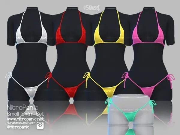 Alpha Smoll Swim Set (BOTTOM) by nitropanic - The Sims 4 Custom Content