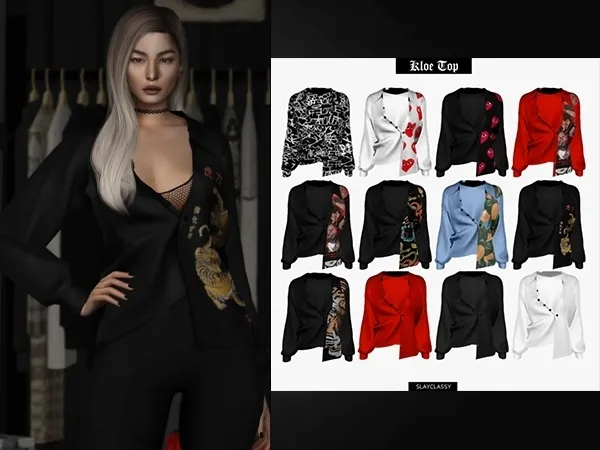 Alpha SlayClassy 105 Kloe Top by slayclassy - The Sims 4 Custom Content