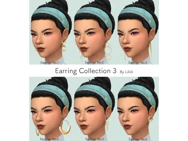 Maxis Match liliili sims Earrings Collection 3 by simsfinds - The Sims 4 Custom Content