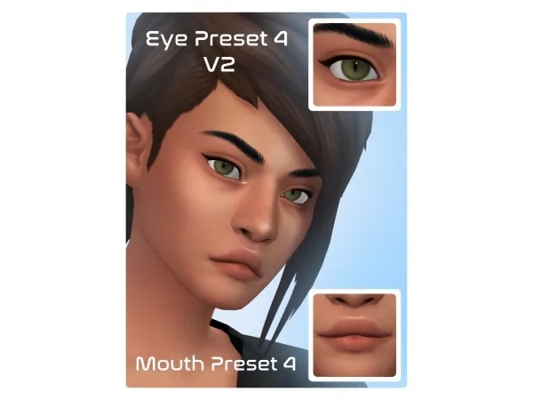 Maxis Match stretchskeleton Eye Preset 4 V2 - The Sims 4 Custom Content