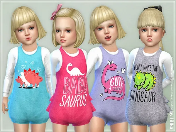 Maxis Match Dino Romper for Toddler - The Sims 4 Custom Content