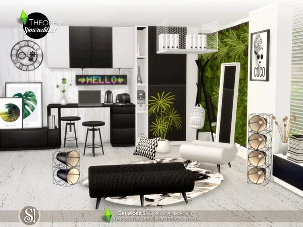 Alpha Theorem Hallway by simcredible - The Sims 4 Custom Content