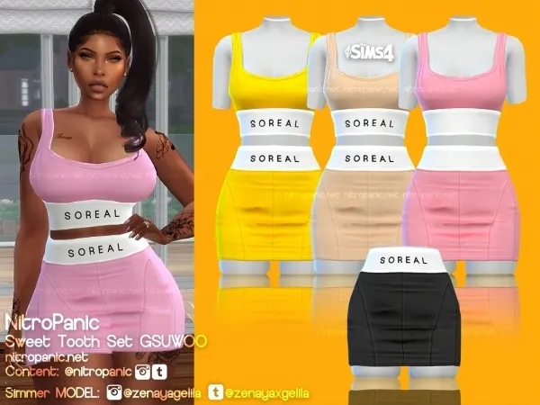 Alpha Sweet Tooth Set (BOTTOM) GSUWOO by nitropanic - The Sims 4 custom content