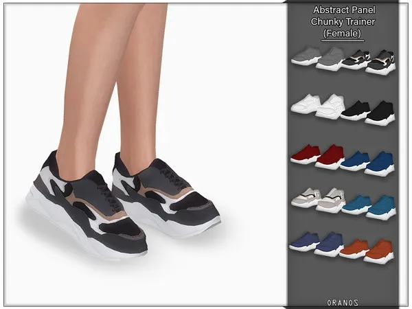 Alpha Abstract Panel Chunky Trainer (Female) - The Sims 4 Custom Content