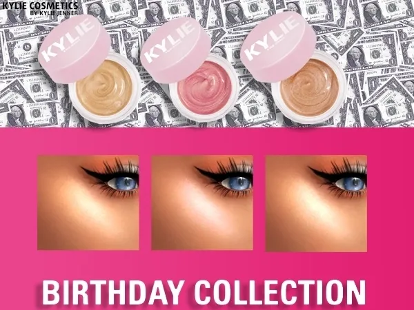 Alpha KYLIE COSMETICS BIRTHDAY COLLECTION 2019 HIGHLIGHTER - The Sims 4 Custom Content