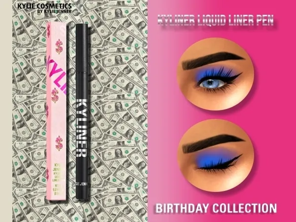 Maxis Match KYLIE COSMETICS BIRTHDAY COLLECTION 2019 LINER by fifthscreations - The Sims 4 Custom Content