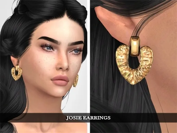 Alpha Josie Earrings - The Sims 4 Custom Content