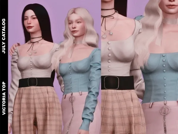 Mix Victoria Top by serenity-cc - The Sims 4 Custom Content