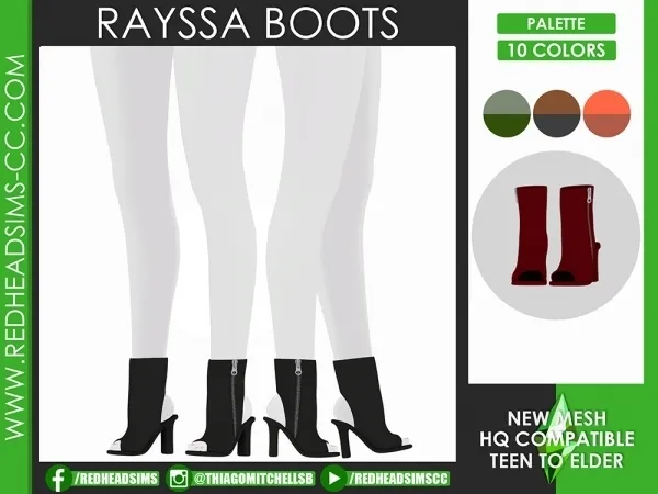Alpha RAYSSA BOOTS - The Sims 4 Custom Content