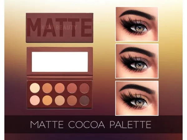 Alpha MATTE COCOA PALETTE - The Sims 4 Custom Content