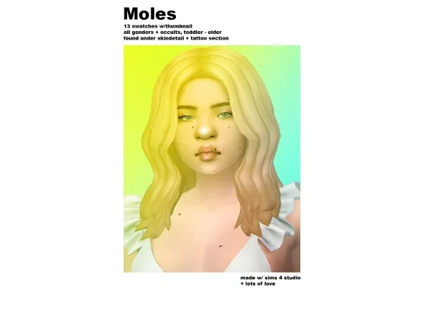 Maxis Match MOLES by simsfinds - The Sims 4 Custom Content