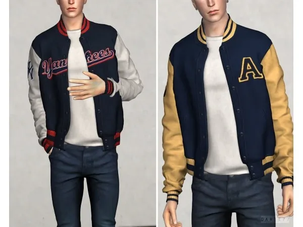 Alpha High School Bomber Jacket by simsfinds - The Sims 4 Custom Content