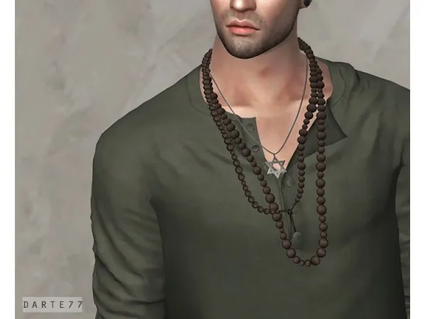 Alpha Beaded Necklace by simsfinds - The Sims 4 Custom Content