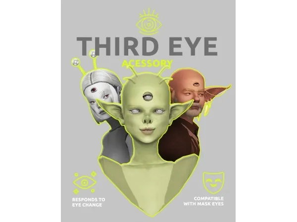 Maxis Match gerbithats Third Eye Acessory - The Sims 4 Custom Content