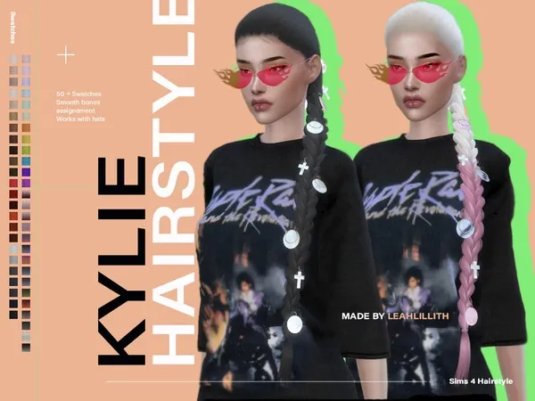 Alpha LeahLillith Kylie Hair by thesimsresource - The Sims 4 Custom Content