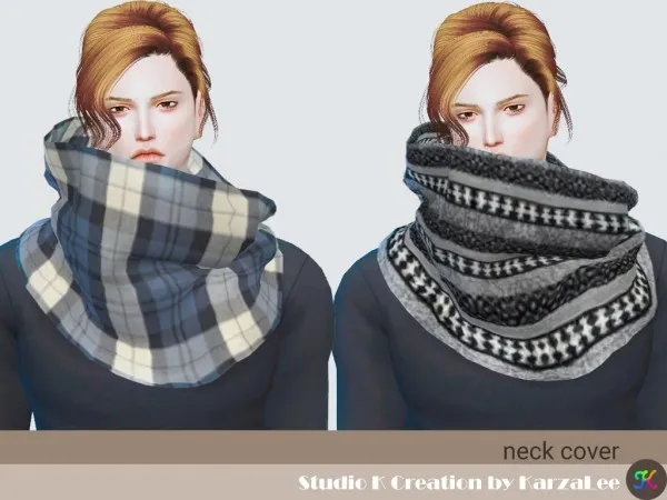 Alpha studio k creation neck cover by simsfinds - The Sims 4 Custom Content